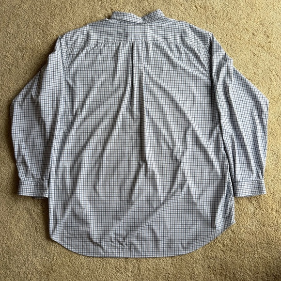 Ralph Lauren Performance Button Down Shirt 3XLT Blue Plaid Long Sleeve - Picture 6 of 9